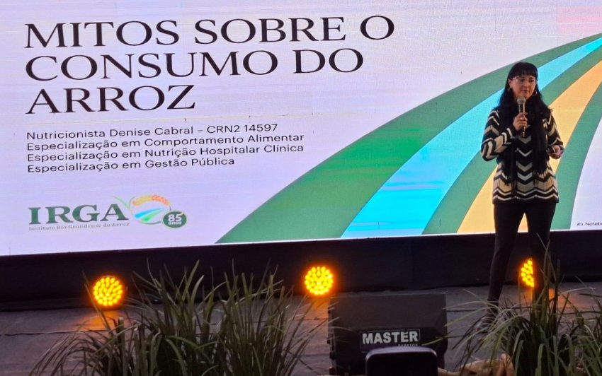 Alimento de verdade: Nutricionista do Irga destaca a importância do arroz na Semana Arrozeira de Alegrete