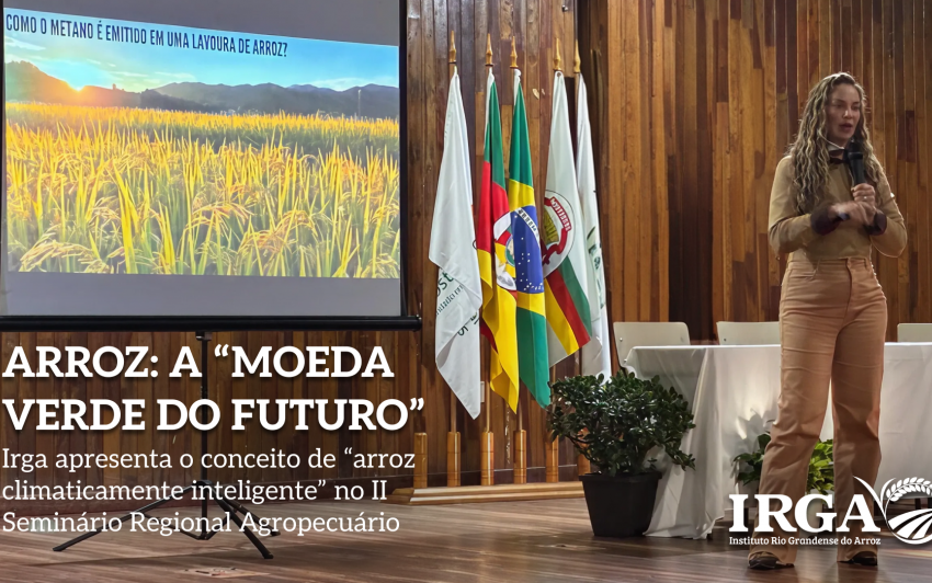 IRGA apresenta o conceito de “arroz climaticamente inteligente” no II Seminário Regional Agropecuário
