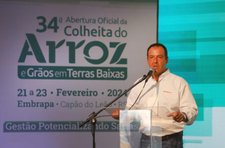 Alexandre Velho, presidente da Federarroz anuncia a Abertura Oficial de 2025. Foto: Carlos Queiroz