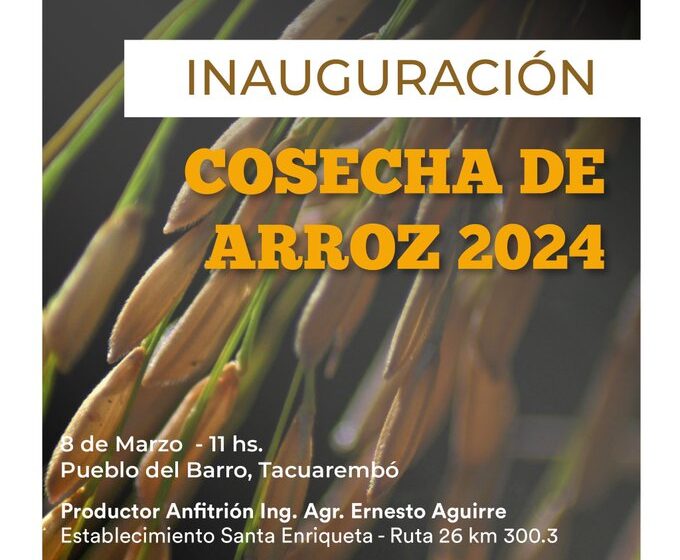  Inauguración Cosecha de Arroz Uruguay 2024