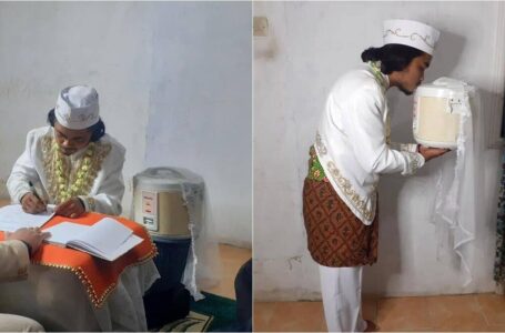 Anam casou-se com máquina de arroz para ganhar notoriedade nas redes sociais. E deu certo. (Foto: Divulgação)